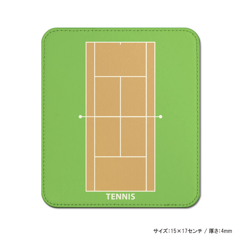 ラバーコースター　テニス柄　サイズ画像