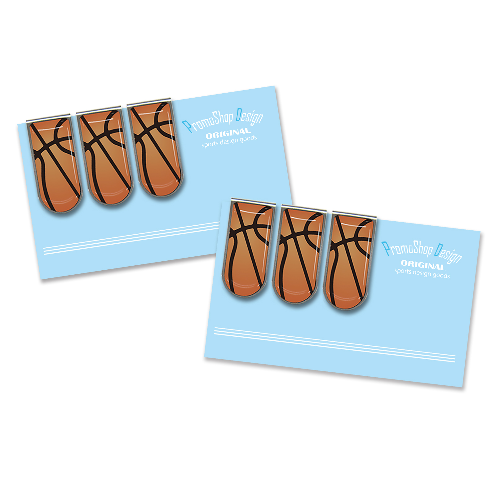 アートクリップバスケットボール柄(大)3個×2セット