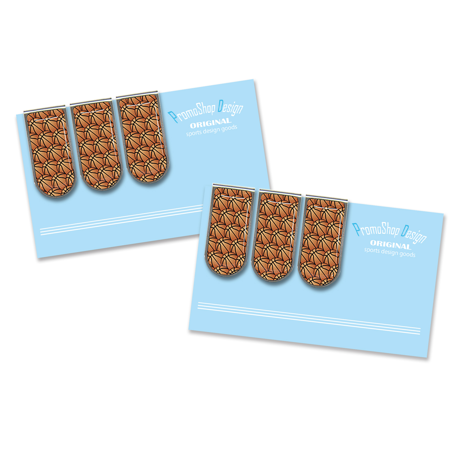 アートクリップバスケットボール柄(小)3個×2セット