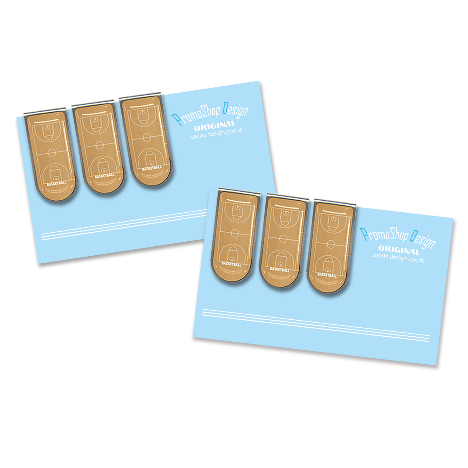 アートクリップバスケットボールコート柄3個×2セット