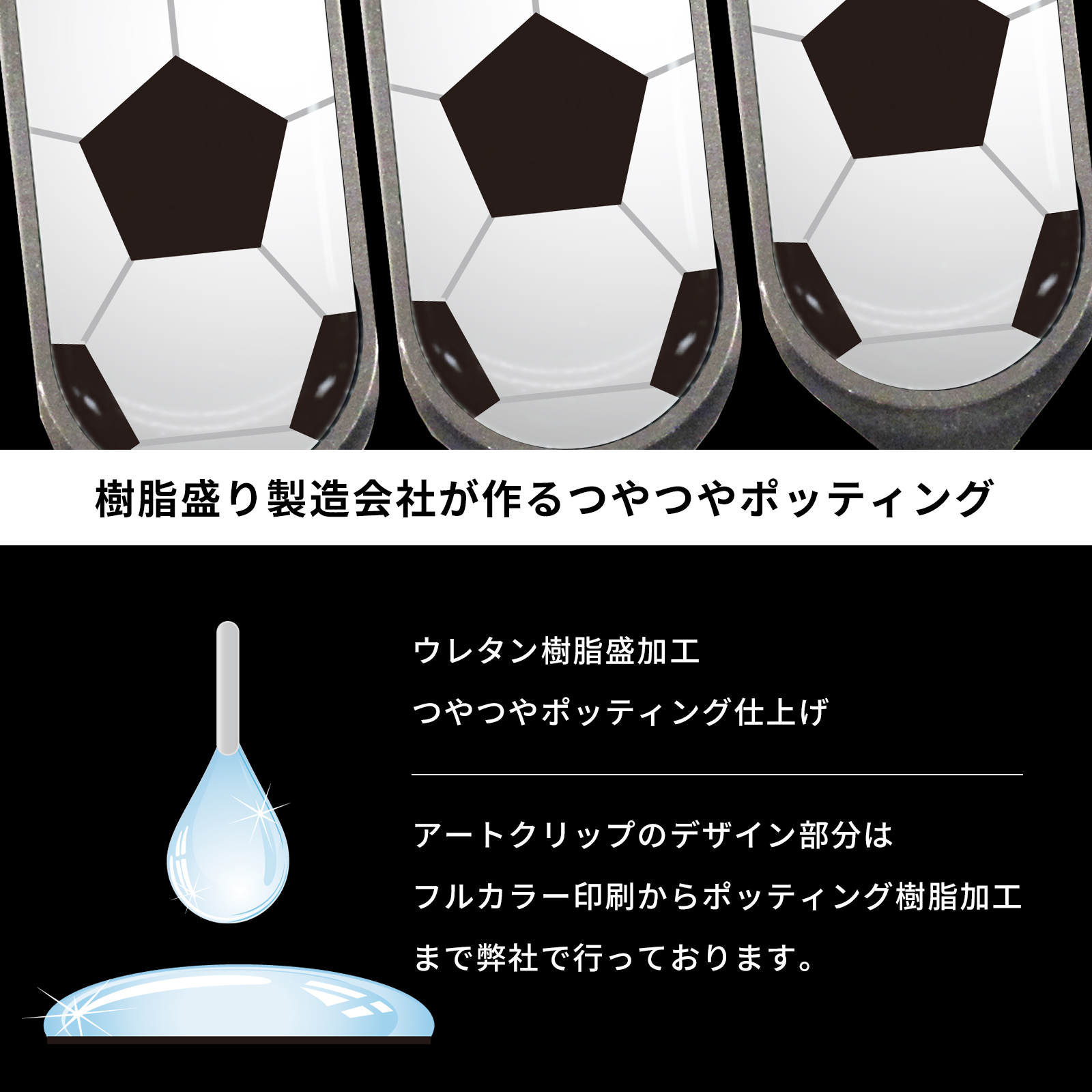 ぷっくりつやつや仕上げのポッティング樹脂盛加工