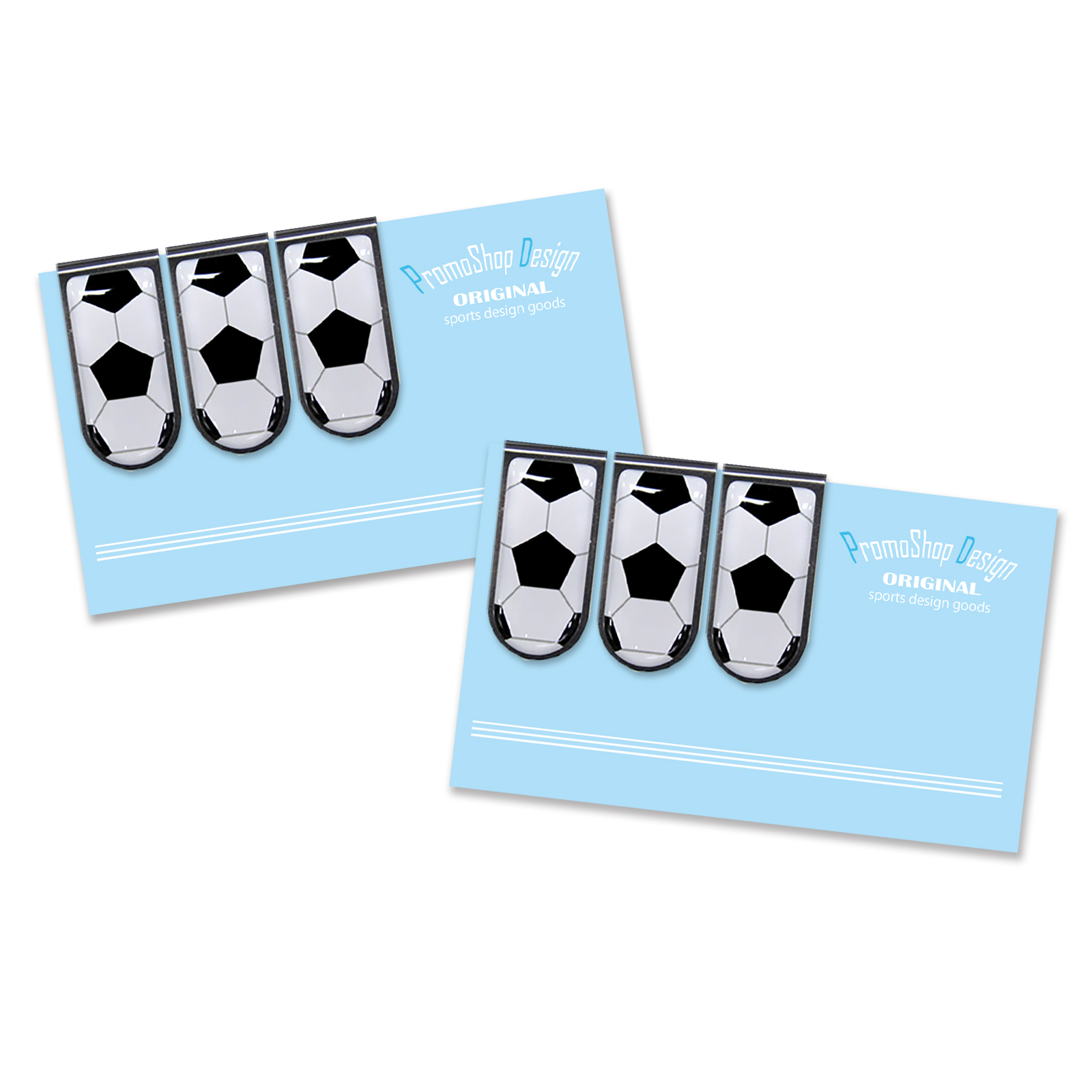 アートクリップサッカーボール柄(大)同柄3個×2セット