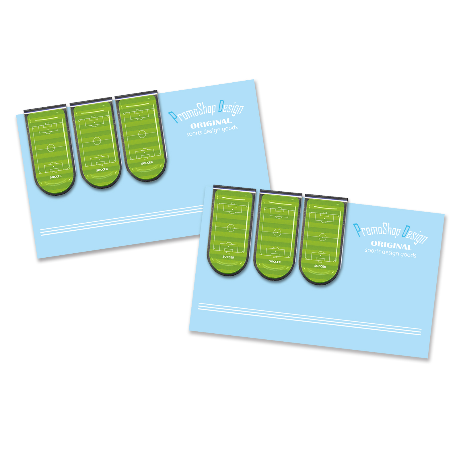 アートクリップサッカーコート柄 同柄3個×2セット