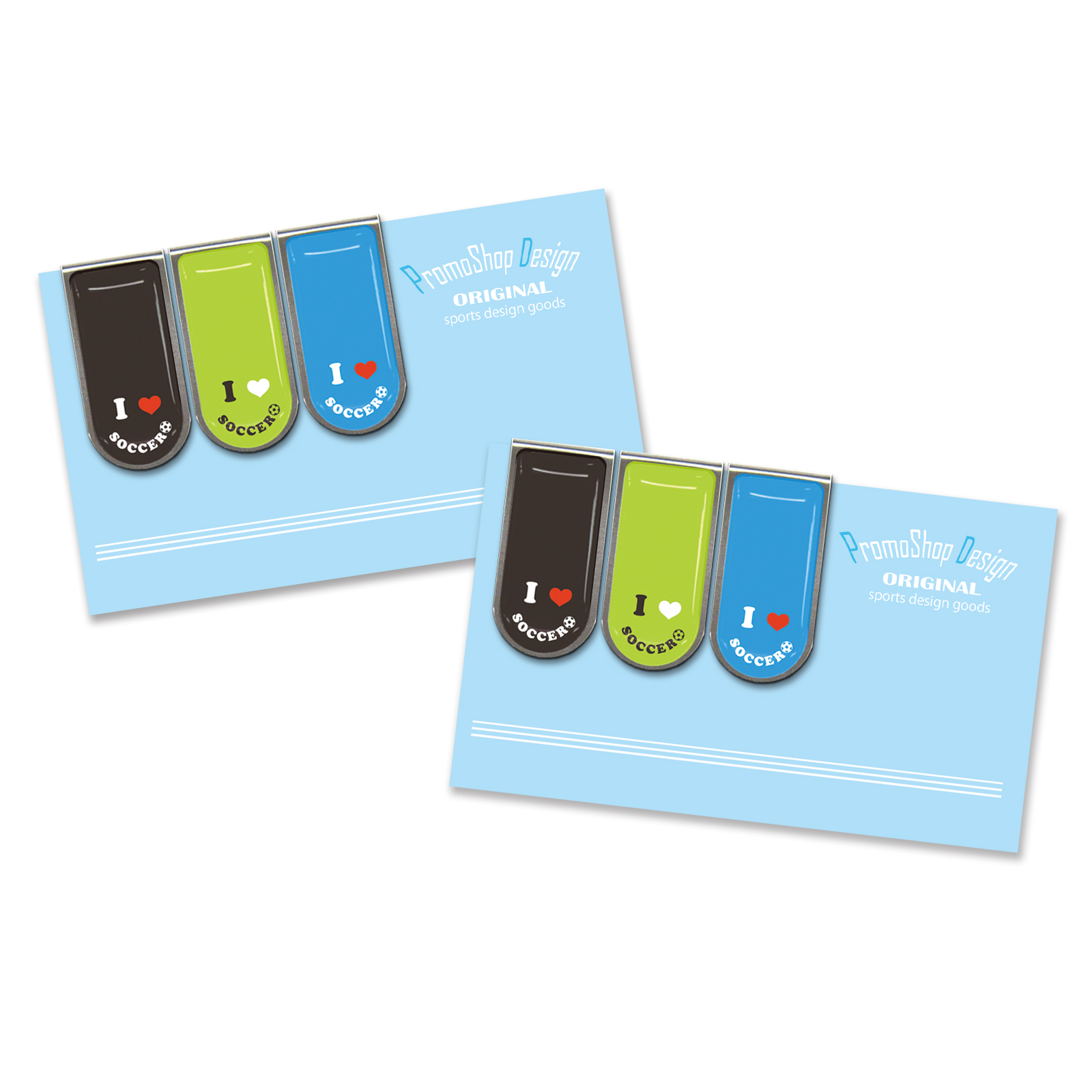 アートクリップスマイル柄サッカー3個×2セット