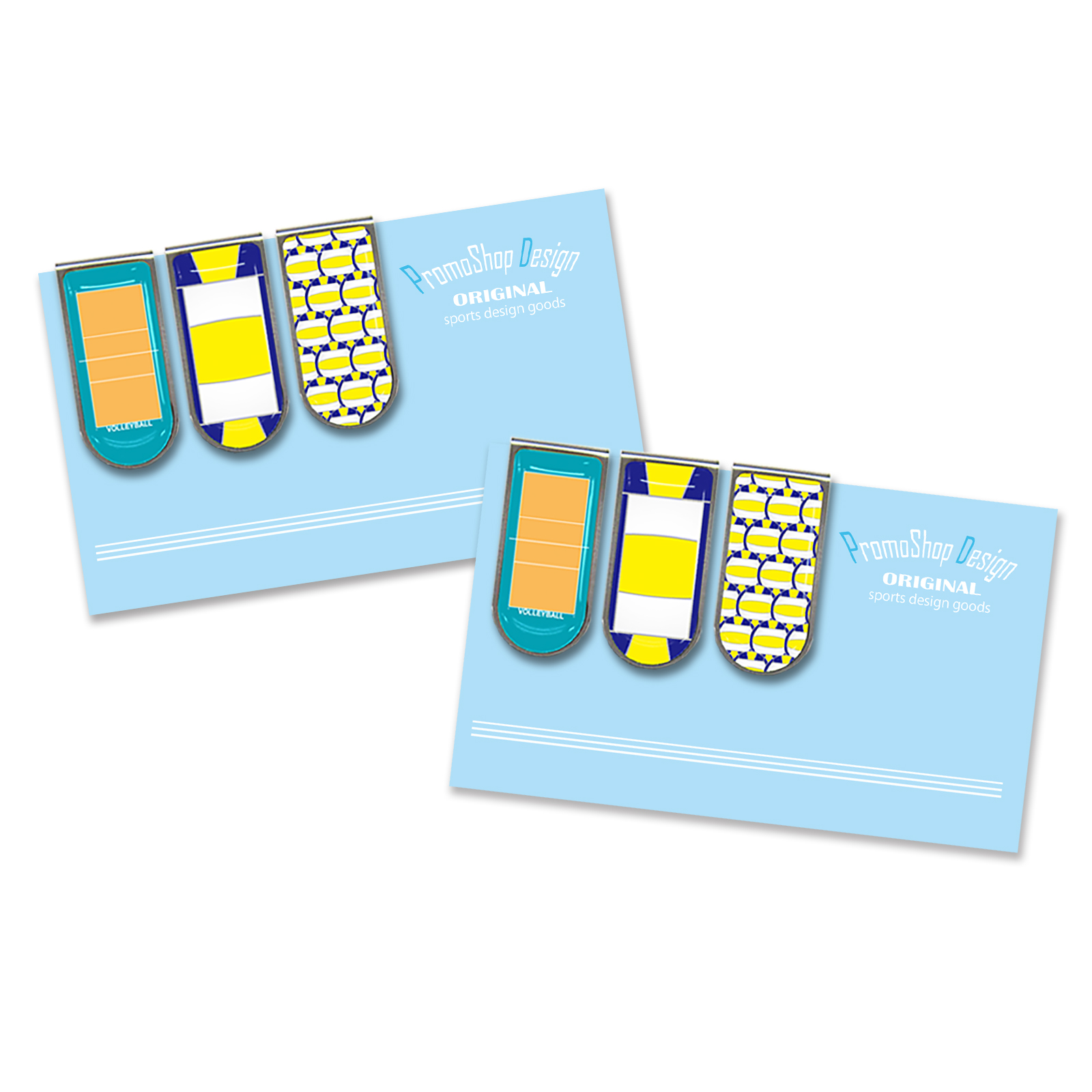 アートクリップバレーボール柄（コート,ボール大小）3個×2セット