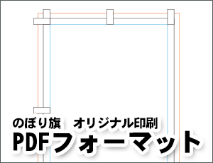 オリジナルのぼりのレイアウト・PDF形式