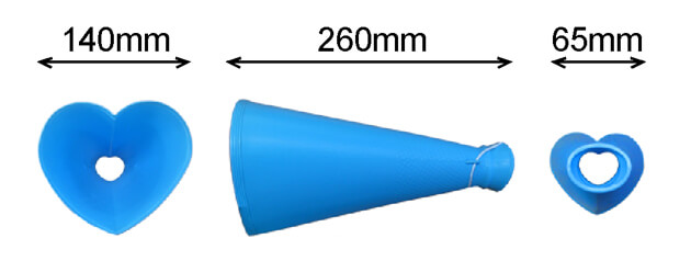 ハートメガホン ブルー メガホンの通販