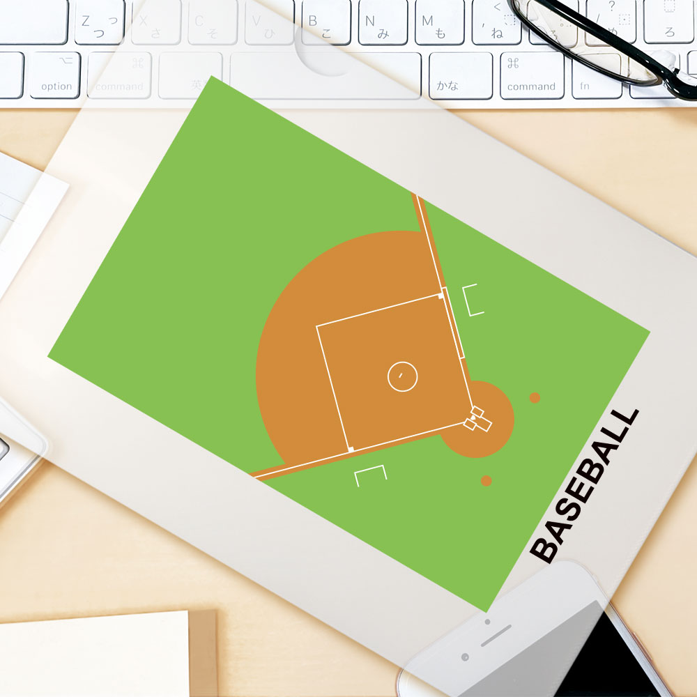 A4 クリアファイル 3枚セット 野球グラウンド柄