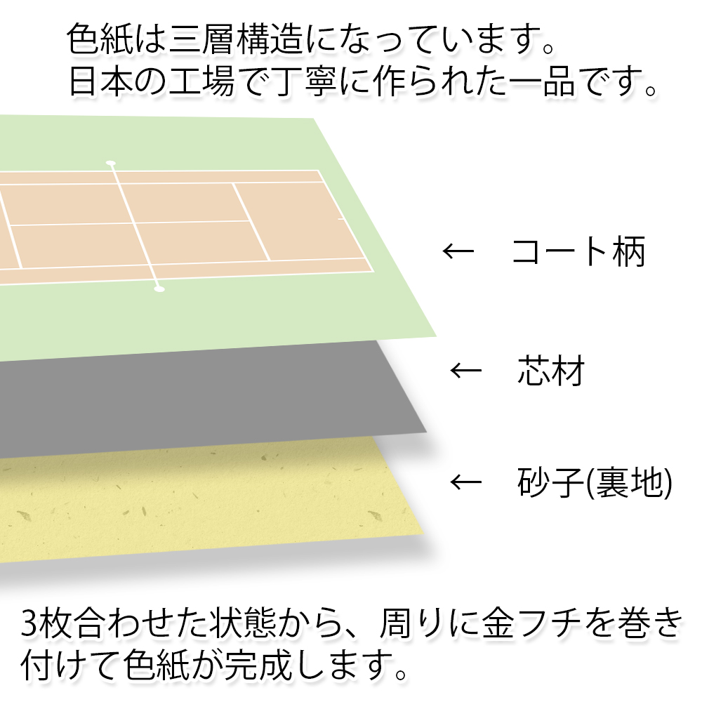 色紙　テニス 特徴