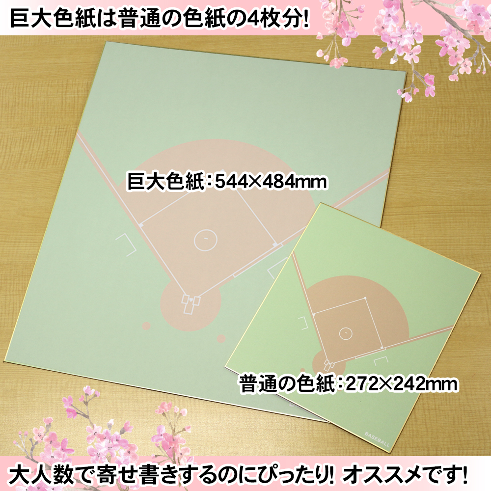 野球色紙 50枚セット コート柄 日本製 送料無料 | 雑貨ストア広島2