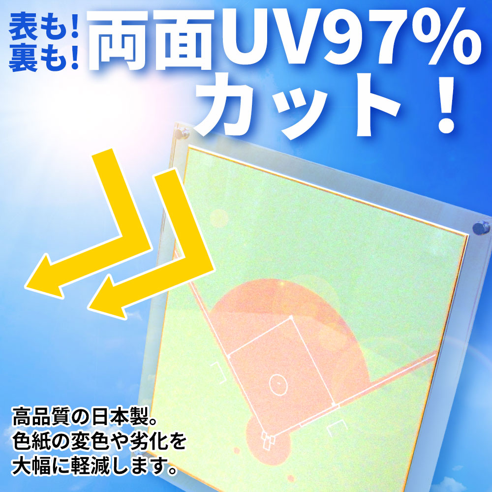 UVカット　色紙額縁