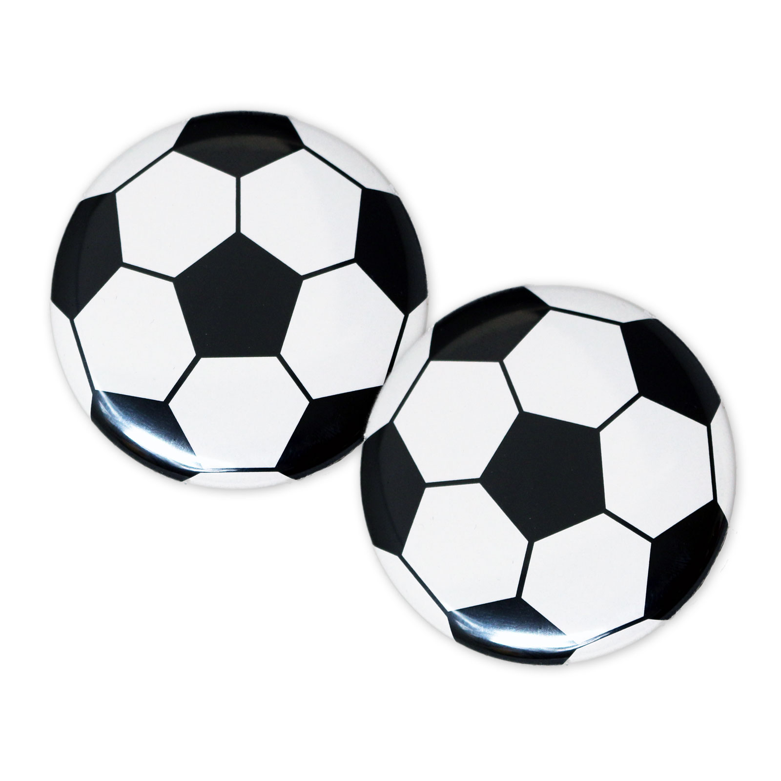 缶バッジ Φ56mm 2個セット サッカーボール柄 | スポーツ雑貨の通販